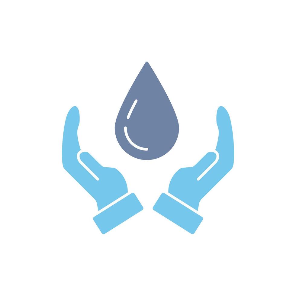 save water concept line icon. Simple element illustration. save water concept outline symbol design. vector