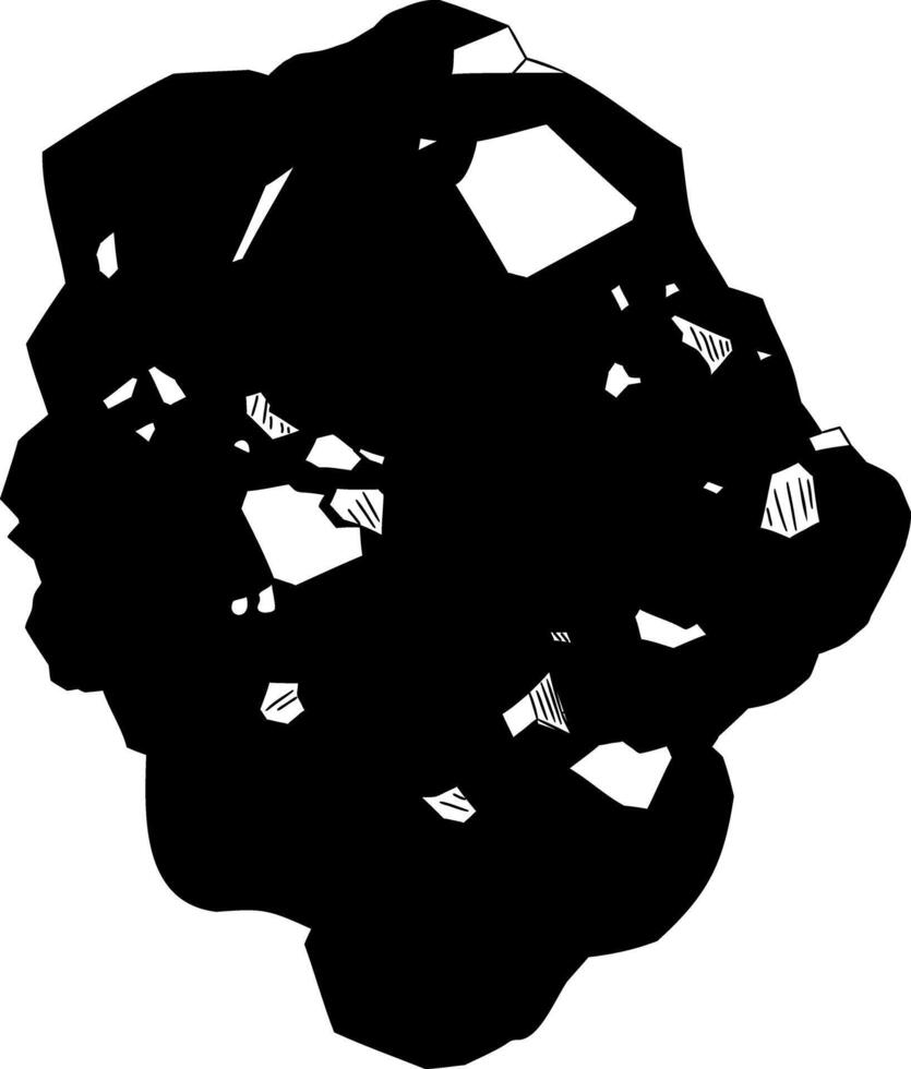 Shape of natural rough spessartine gemstone vector
