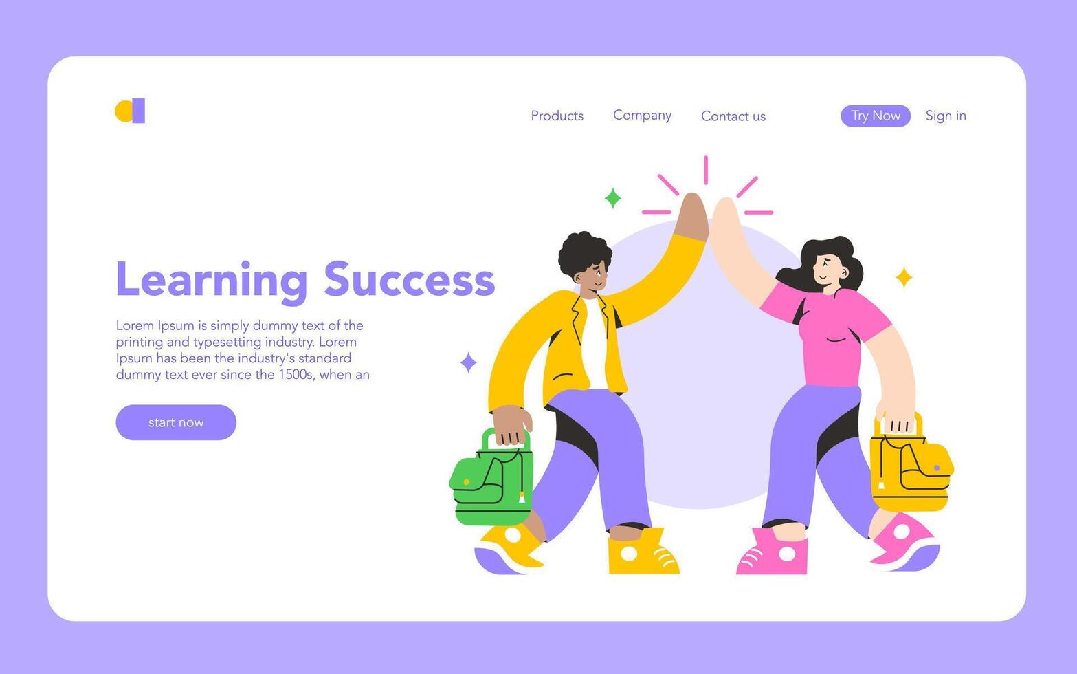 Collaborative Learning. Flat Illustration vector