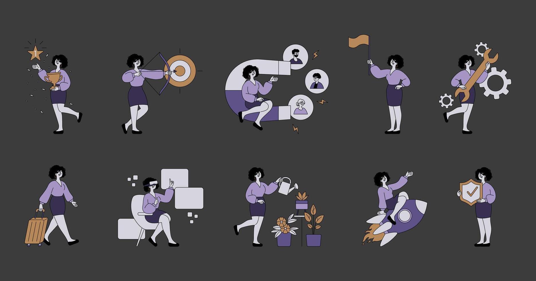 Business People. Flat Illustration vector