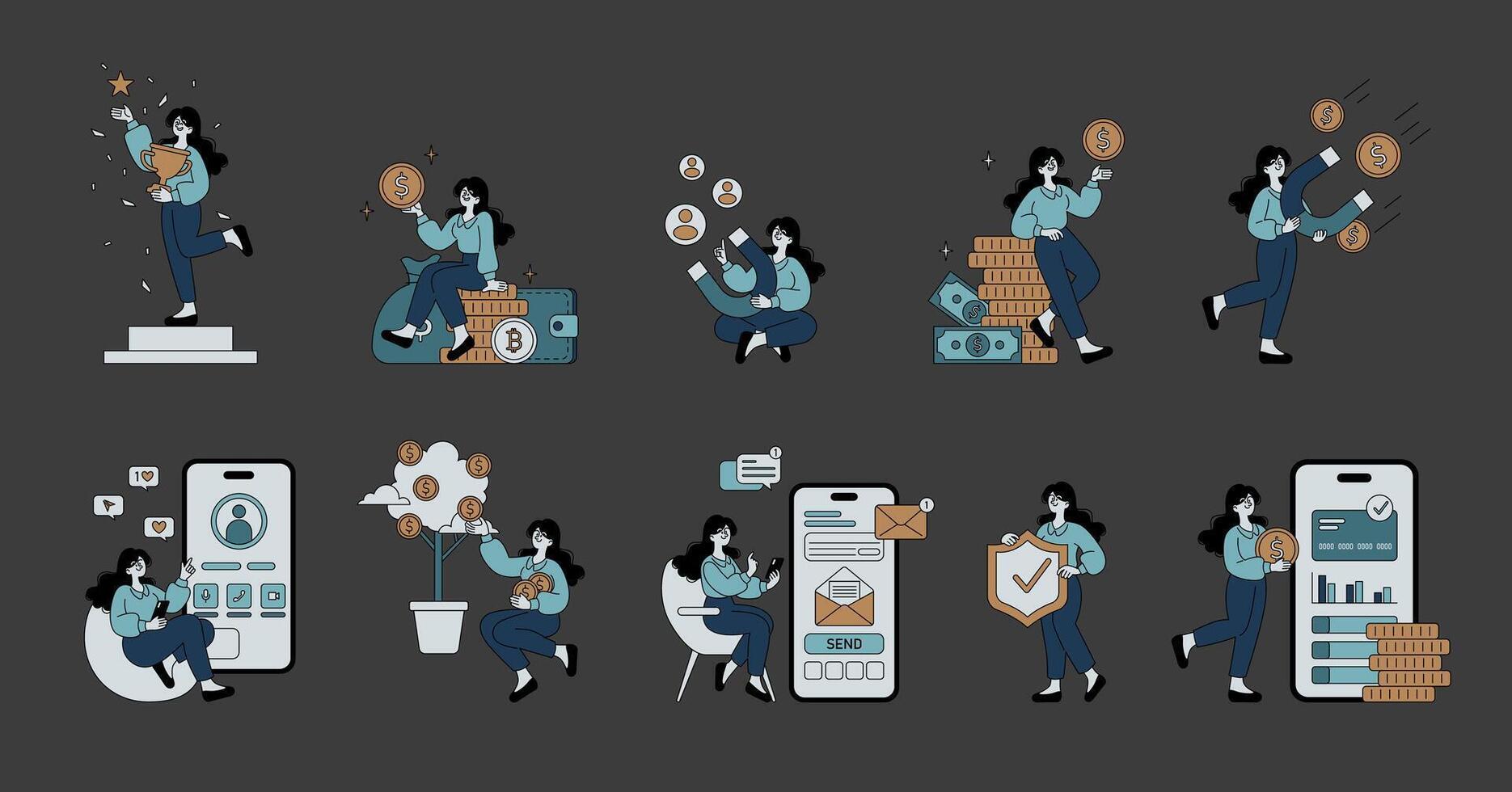 Business People. Flat Illustration vector