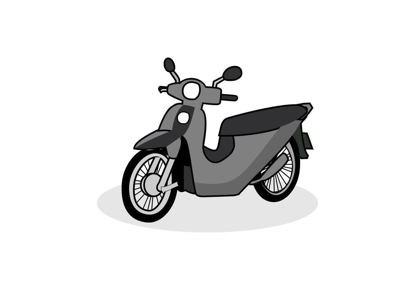 Cartoon Motorcycle Illustration vector
