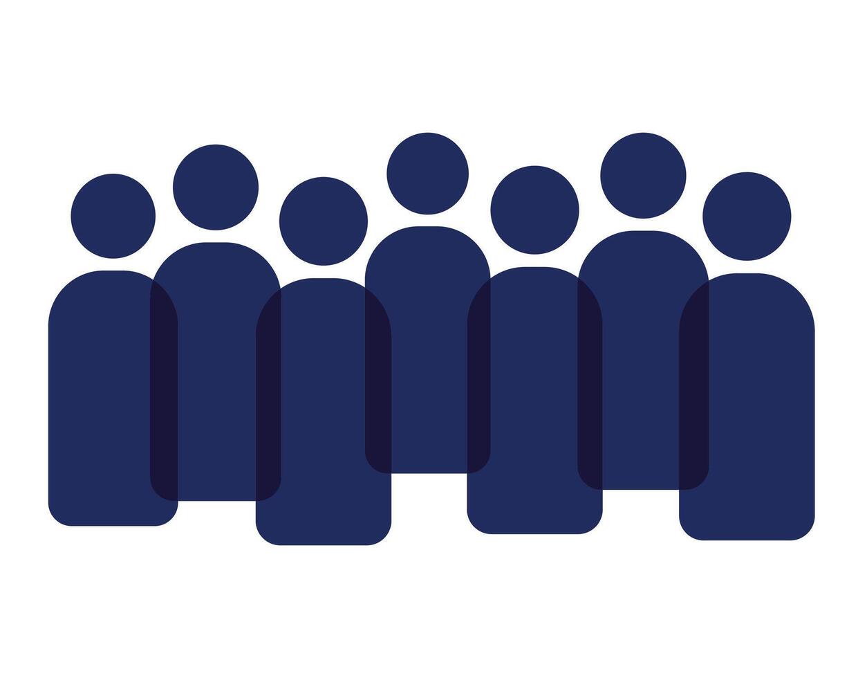 Team concept image template made from peoples on blue color icons with white team text. vector