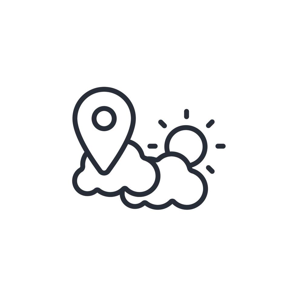 Climate icon. .Editable stroke.linear style sign for use web design,logo.Symbol illustration. vector