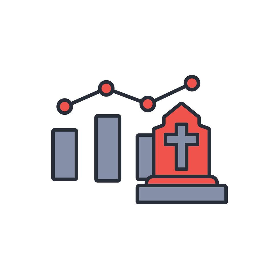 mortality icon. .Editable stroke.linear style sign for use web design,logo.Symbol illustration. vector