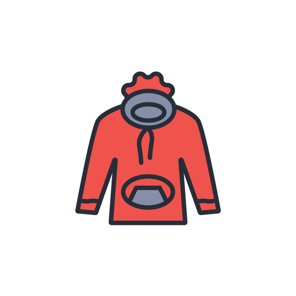 Hoodie icon. .Editable stroke.linear style sign for use web design,logo.Symbol illustration. vector