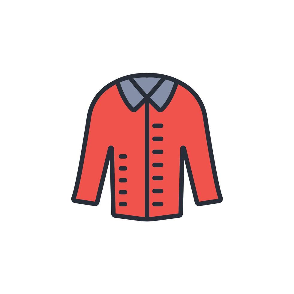 Shirt icon. .Editable stroke.linear style sign for use web design,logo.Symbol illustration. vector