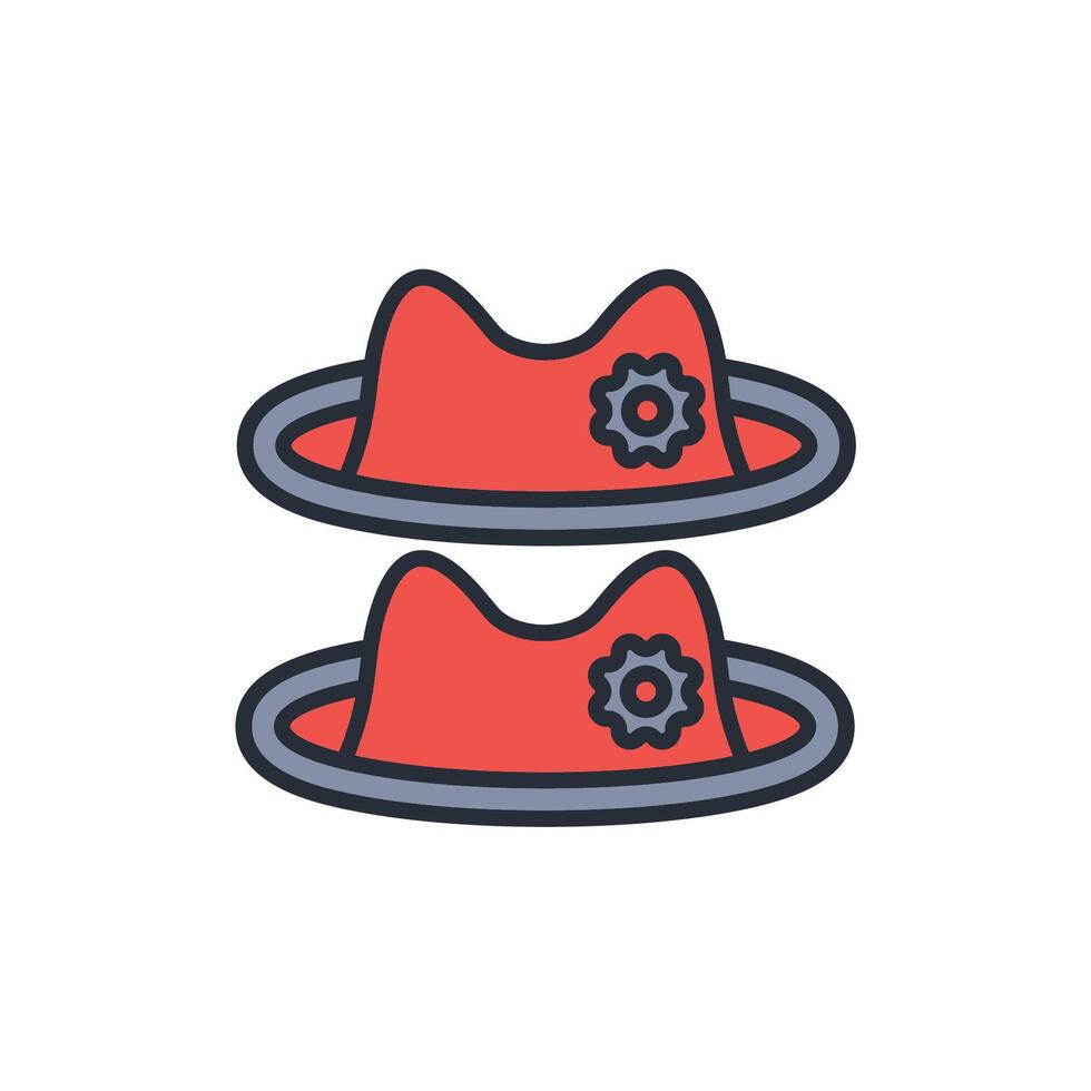 hat icon. .Editable stroke.linear style sign for use web design,logo.Symbol illustration. vector
