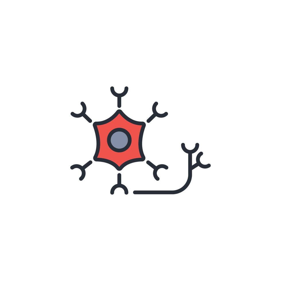 neuron icon. .Editable stroke.linear style sign for use web design,logo.Symbol illustration. vector