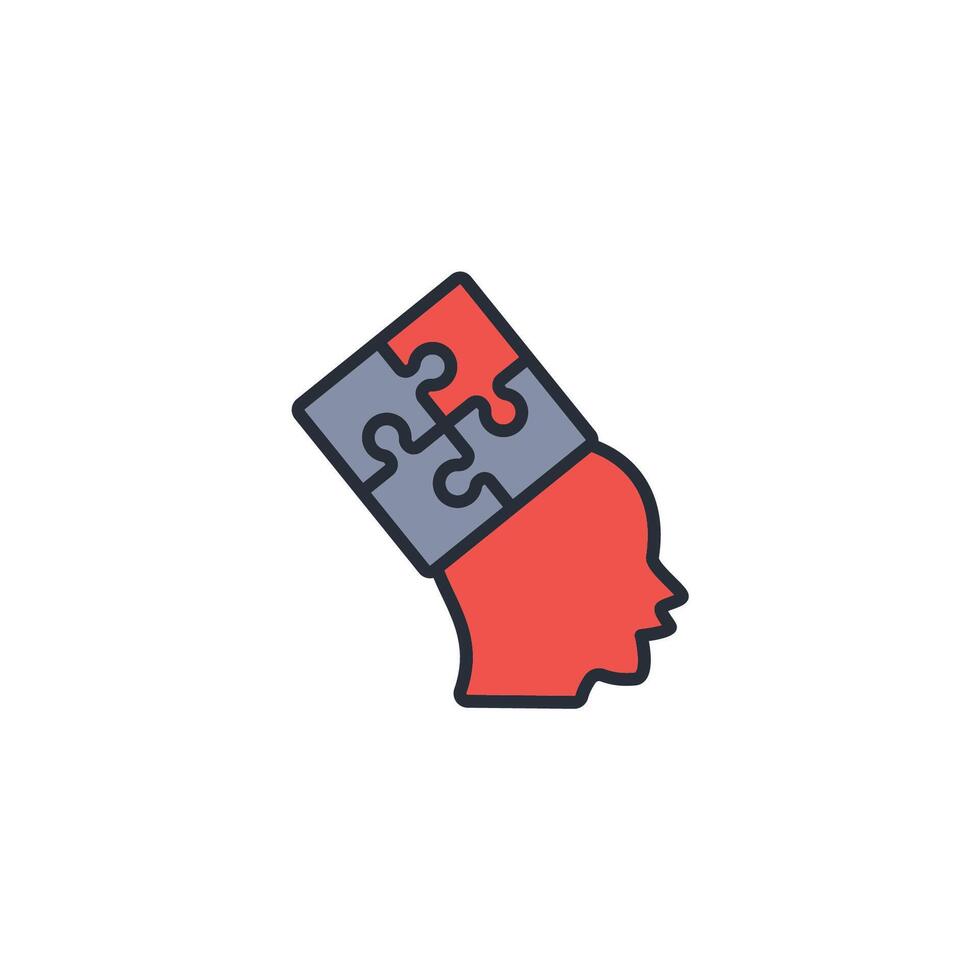 alzheimer icon. .Editable stroke.linear style sign for use web design,logo.Symbol illustration. vector