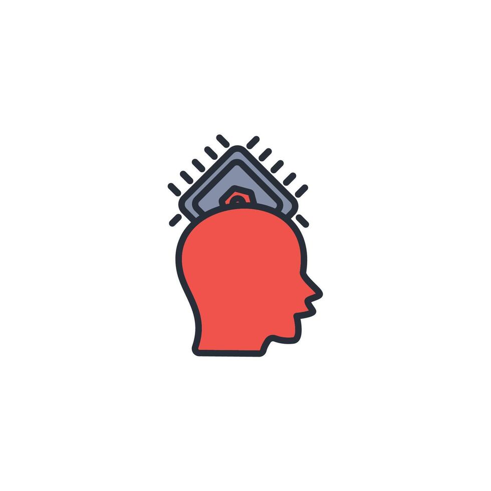 intellect icon. .Editable stroke.linear style sign for use web design,logo.Symbol illustration. vector
