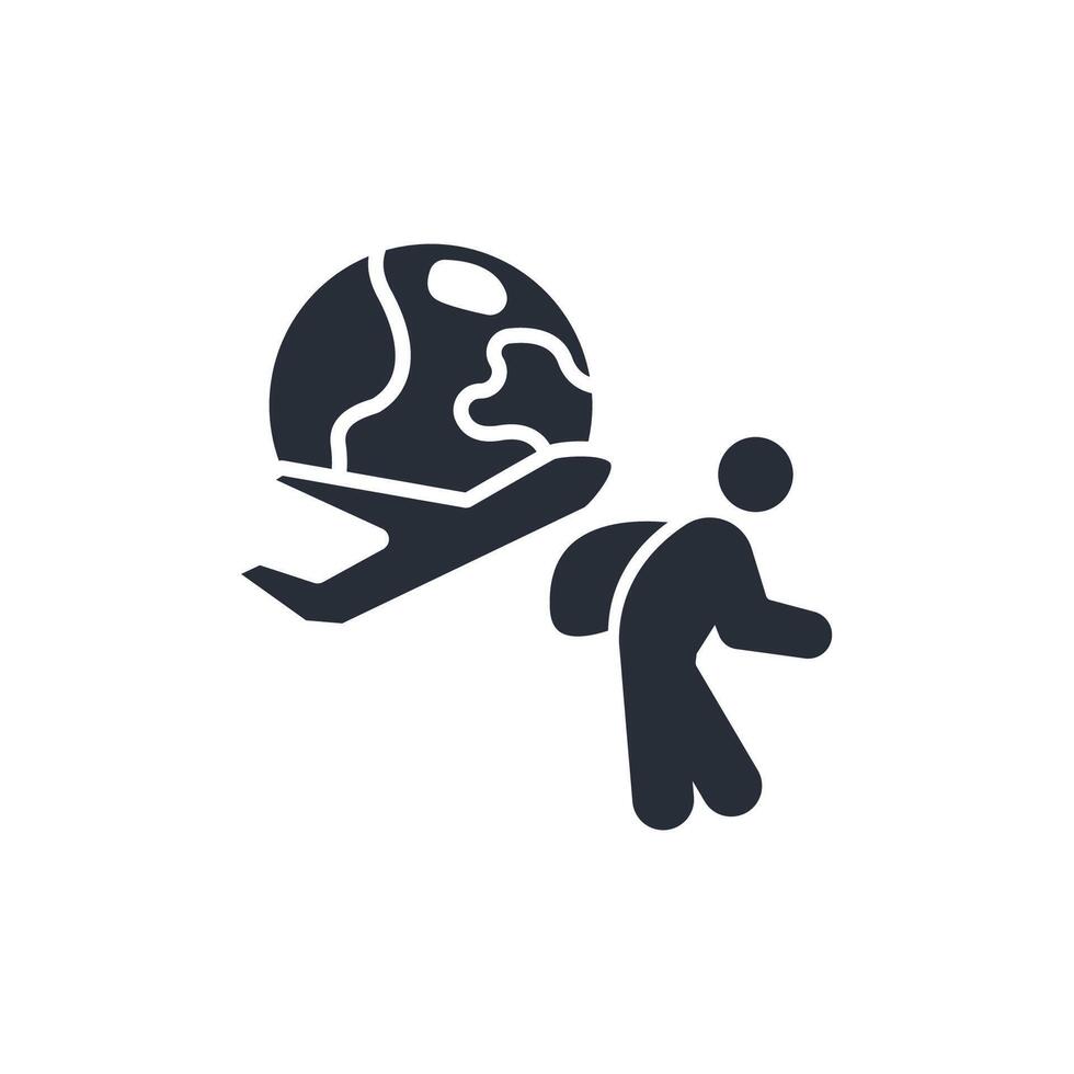 migration icon. .Editable stroke.linear style sign for use web design,logo.Symbol illustration. vector