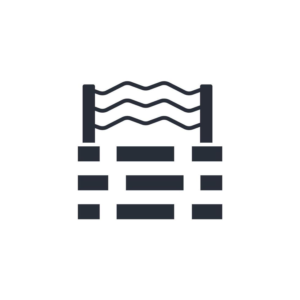 Wall icon. .Editable stroke.linear style sign for use web design,logo.Symbol illustration. vector