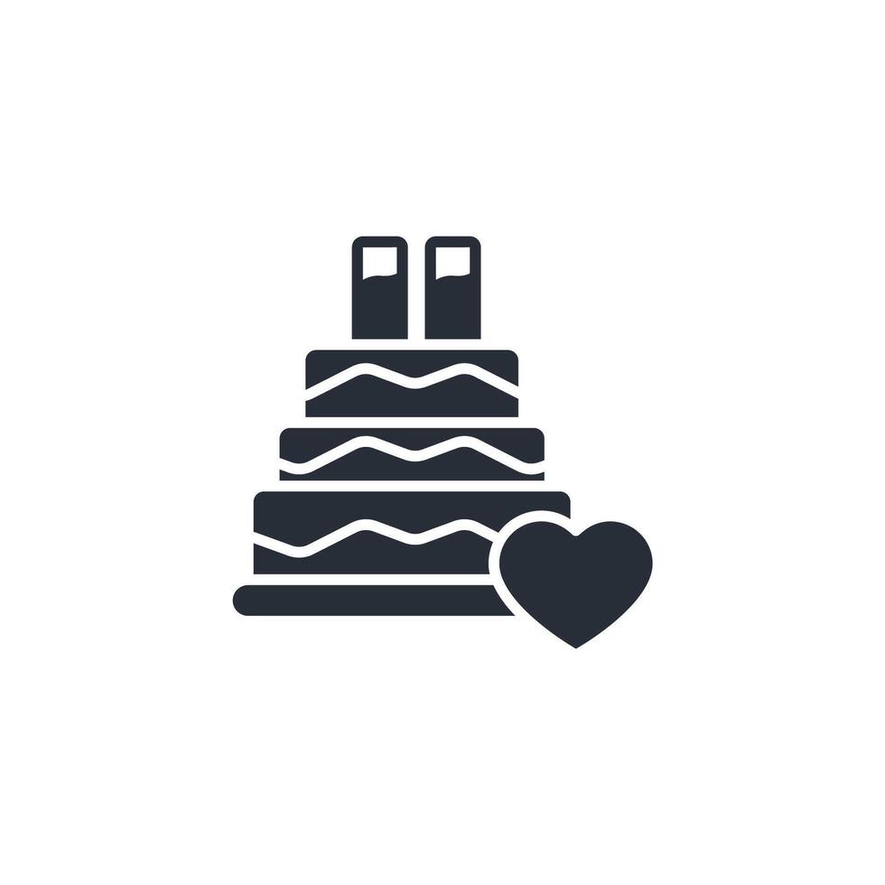 cake icon. .Editable stroke.linear style sign for use web design,logo.Symbol illustration. vector