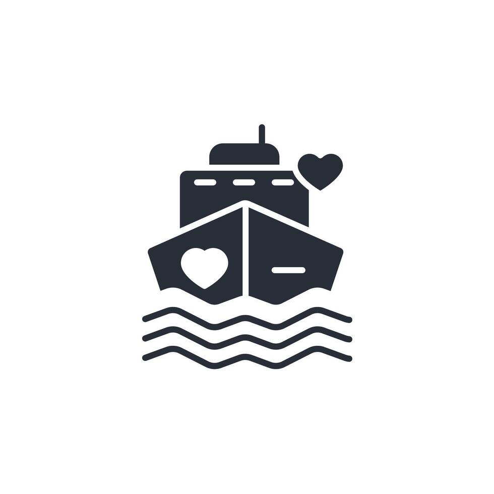 Cruise icon. .Editable stroke.linear style sign for use web design,logo.Symbol illustration. vector