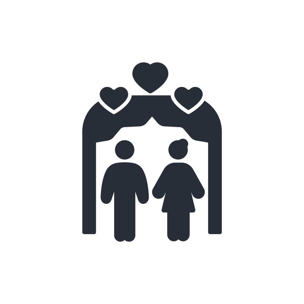 wedding icon. .Editable stroke.linear style sign for use web design,logo.Symbol illustration. vector