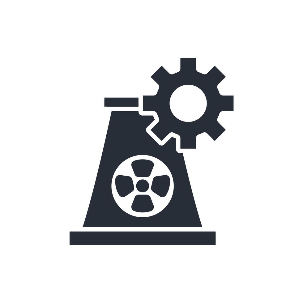 nuclear engineering icon. .Editable stroke.linear style sign for use web design,logo.Symbol illustration. vector