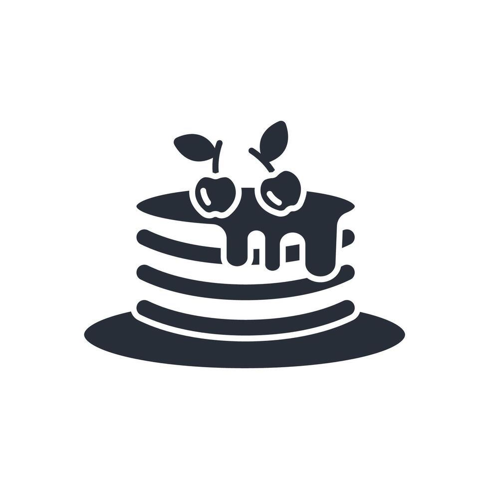pancakes icon. .Editable stroke.linear style sign for use web design,logo.Symbol illustration. vector