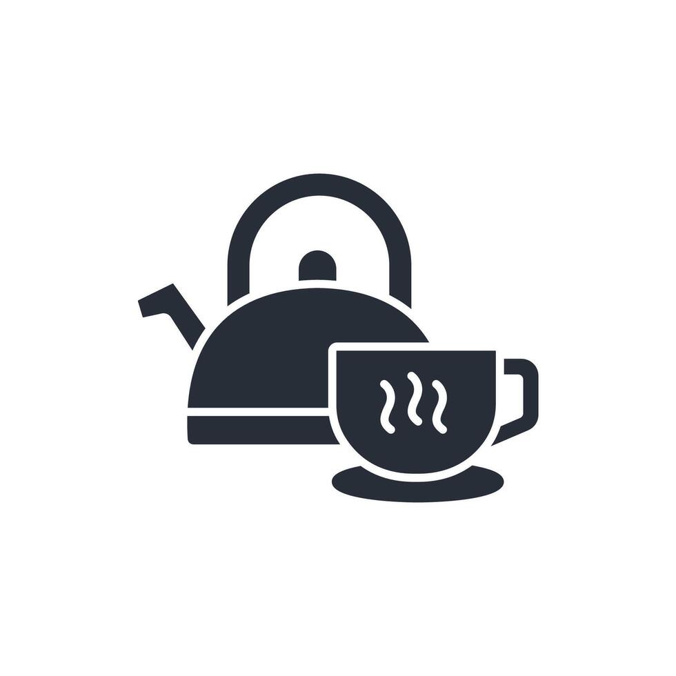 kettle icon. .Editable stroke.linear style sign for use web design,logo.Symbol illustration. vector