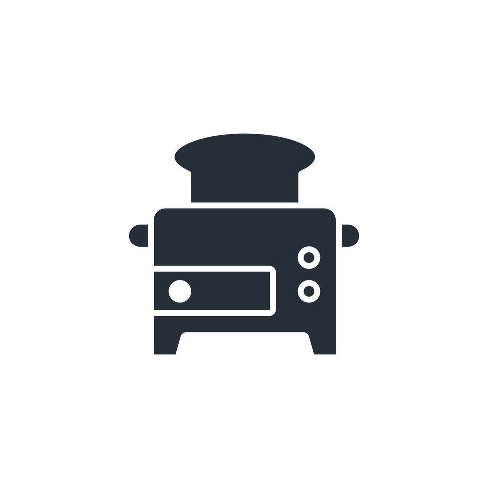 Toaster icon. .Editable stroke.linear style sign for use web design,logo.Symbol illustration. vector