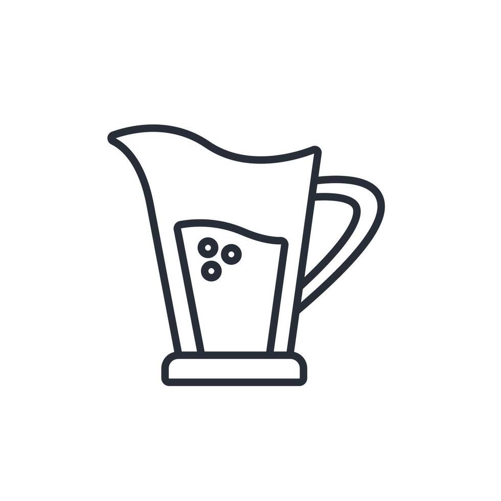 beer pitcher icon. .Editable stroke.linear style sign for use web design,logo.Symbol illustration. vector