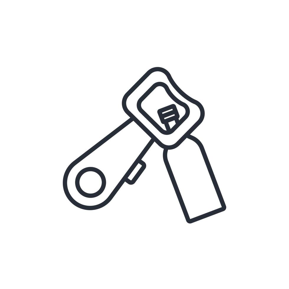 bottle opener icon. .Editable stroke.linear style sign for use web design,logo.Symbol illustration. vector