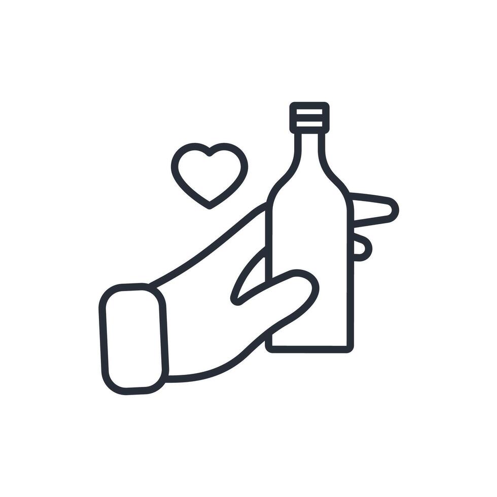 beer tasting icon. .Editable stroke.linear style sign for use web design,logo.Symbol illustration. vector
