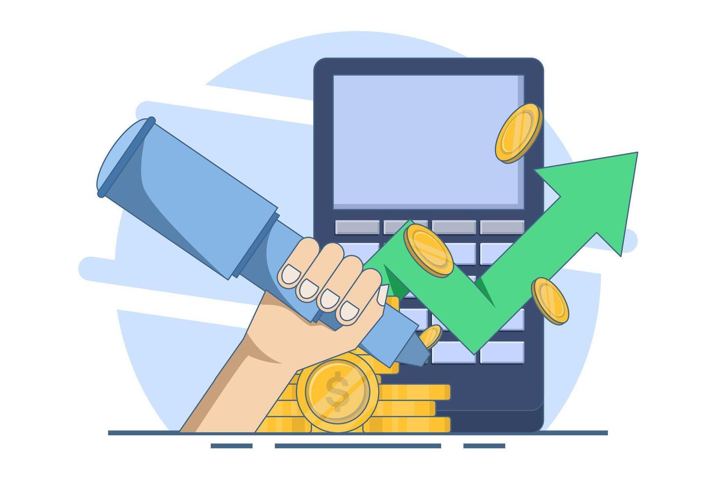 Investment financial management concept. Cost optimization series. Financial and marketing strategy ideas. Cost and income balance. cost reduction. vector