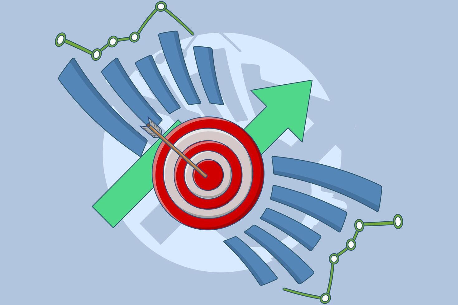 Business performance data analysis concept, search engine optimization, market research chart, Data Analysis, Financial Report, Business Strategy, Forecast. vector