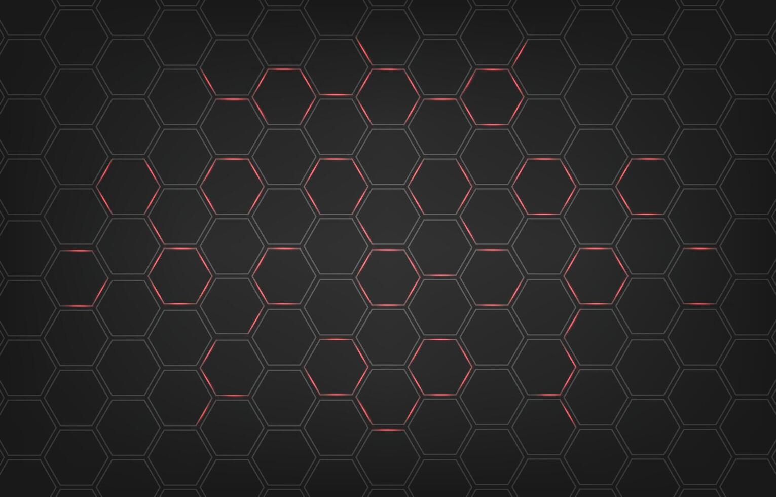Abstract black hexagon pattern background vector