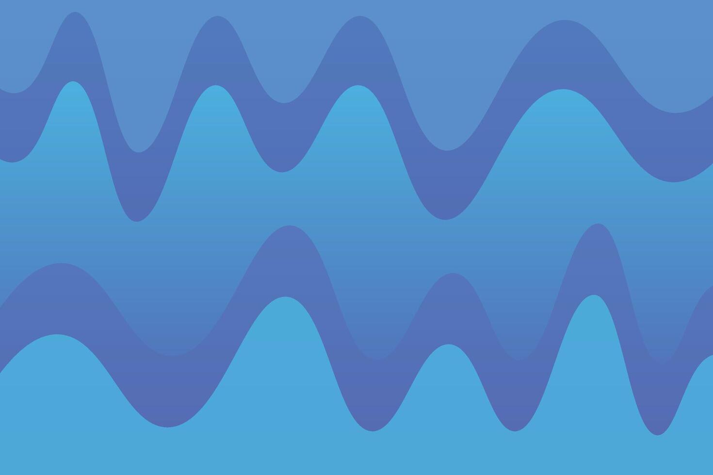 Wavy Shapes Top and Bottom Blue Abstract Background vector