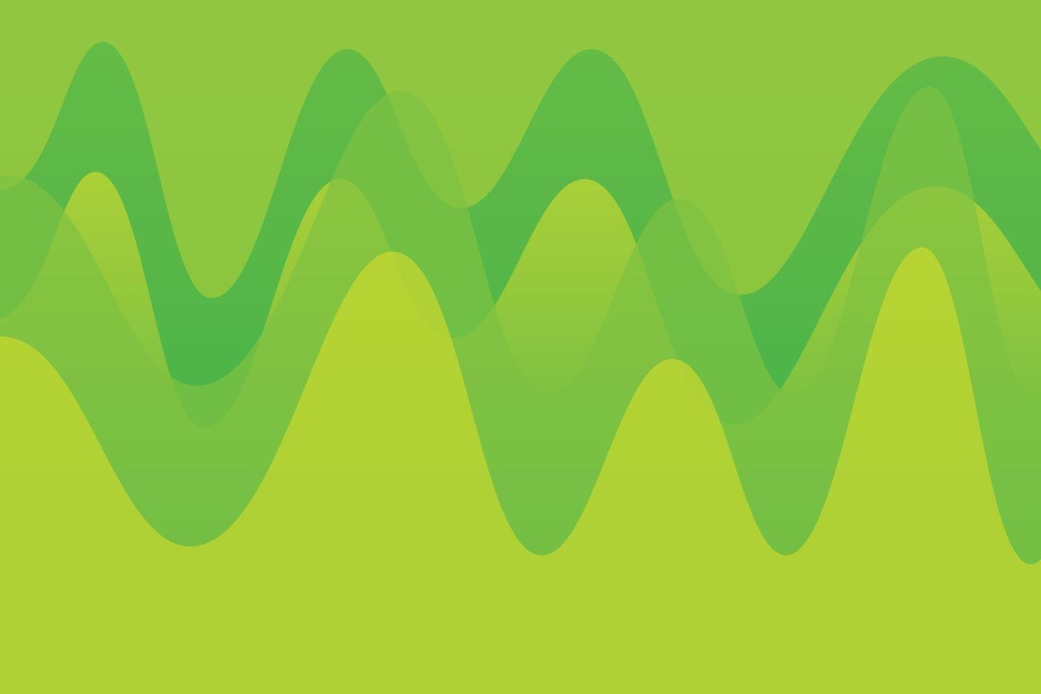 Wavy Shapes Green Abstract Geometric Background vector