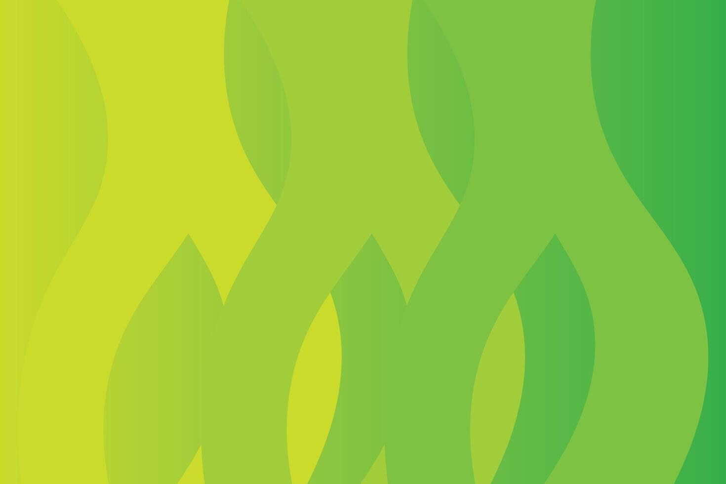 Wavy Shapes Top to Bottom Green Abstract Background vector