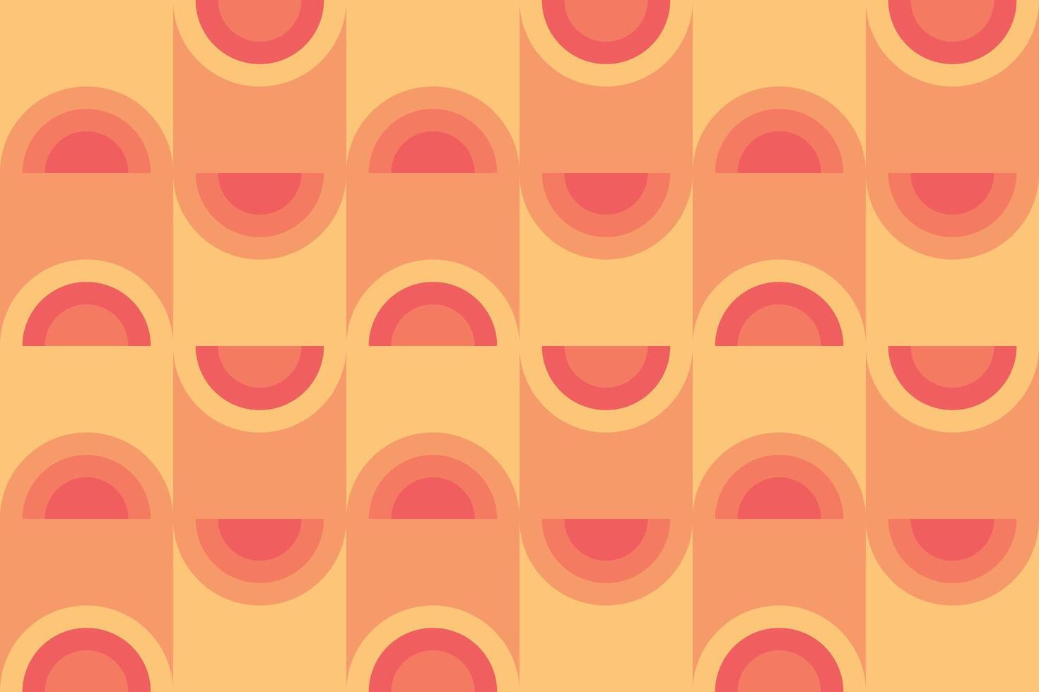 Half Circle Orange Geometric Pattern vector