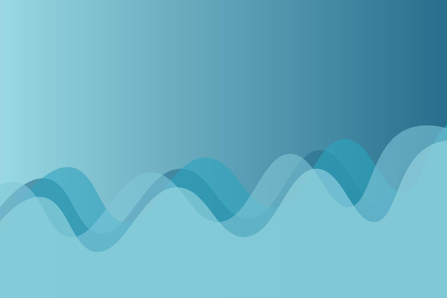 Wavy Shape Bottom Blue Green Abstract Background vector