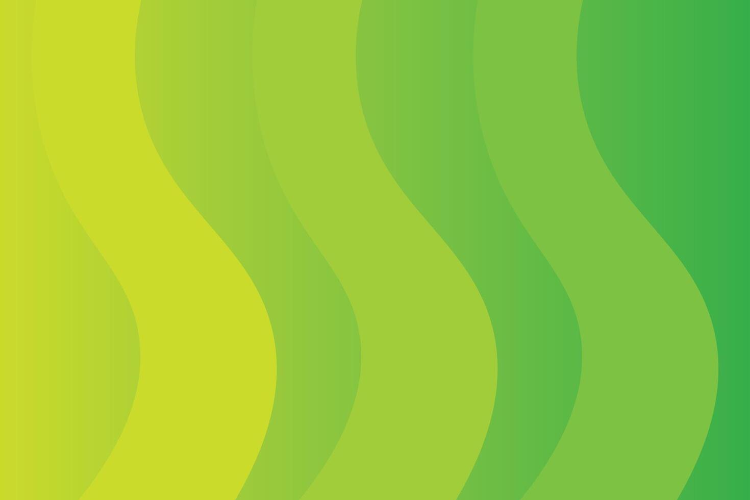 Curvy Up and Down Shapes Green Abstract Background vector