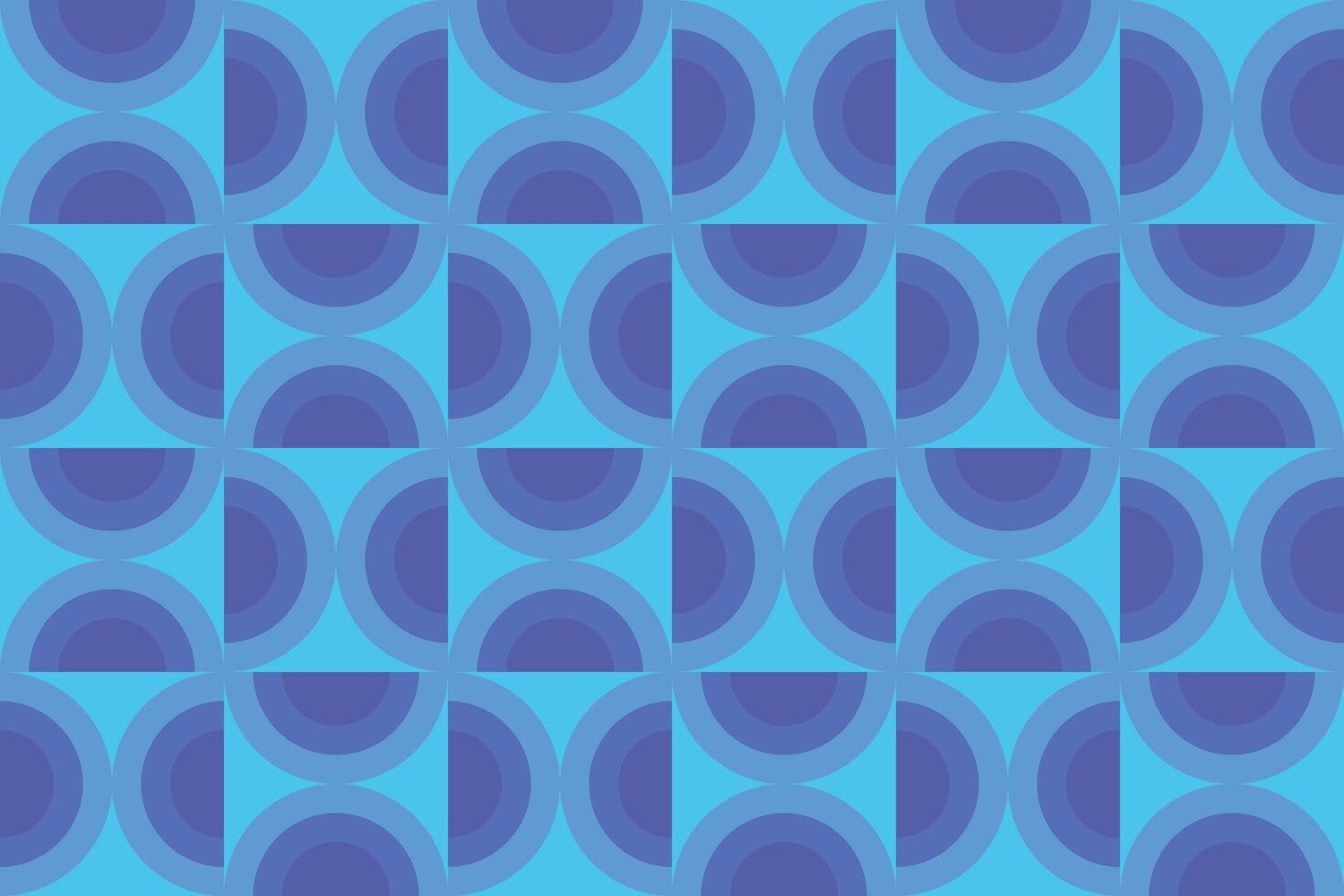 Half Circles Blue Geometric Pattern vector