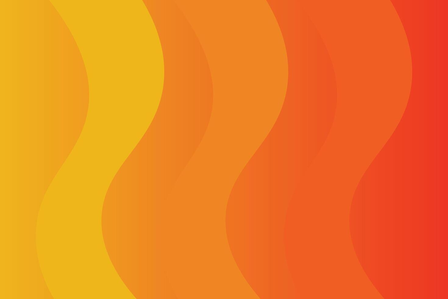 Wavy Curve Shapes Orange Abstract Background vector