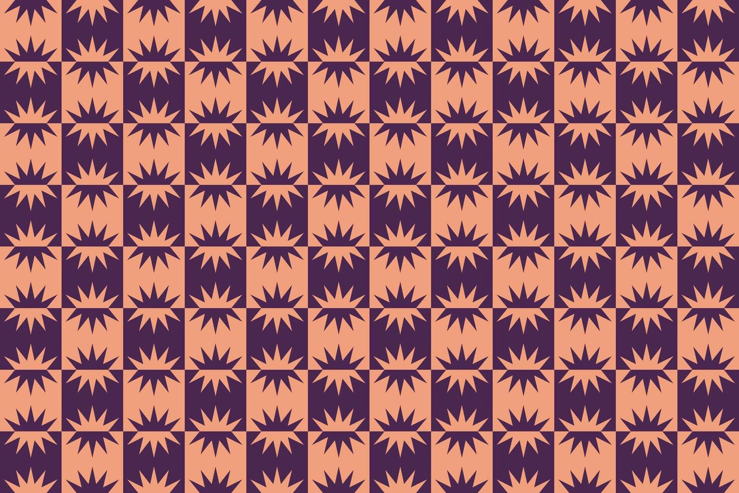 Star Grid Design Brown Geometric Pattern vector