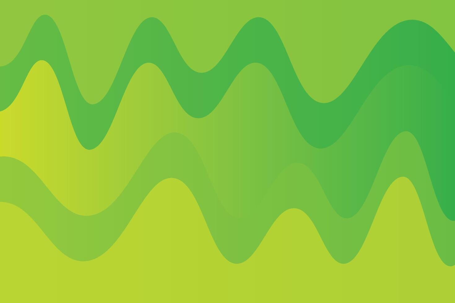 Wave Shapes Top and Bottom Green Abstract Background vector