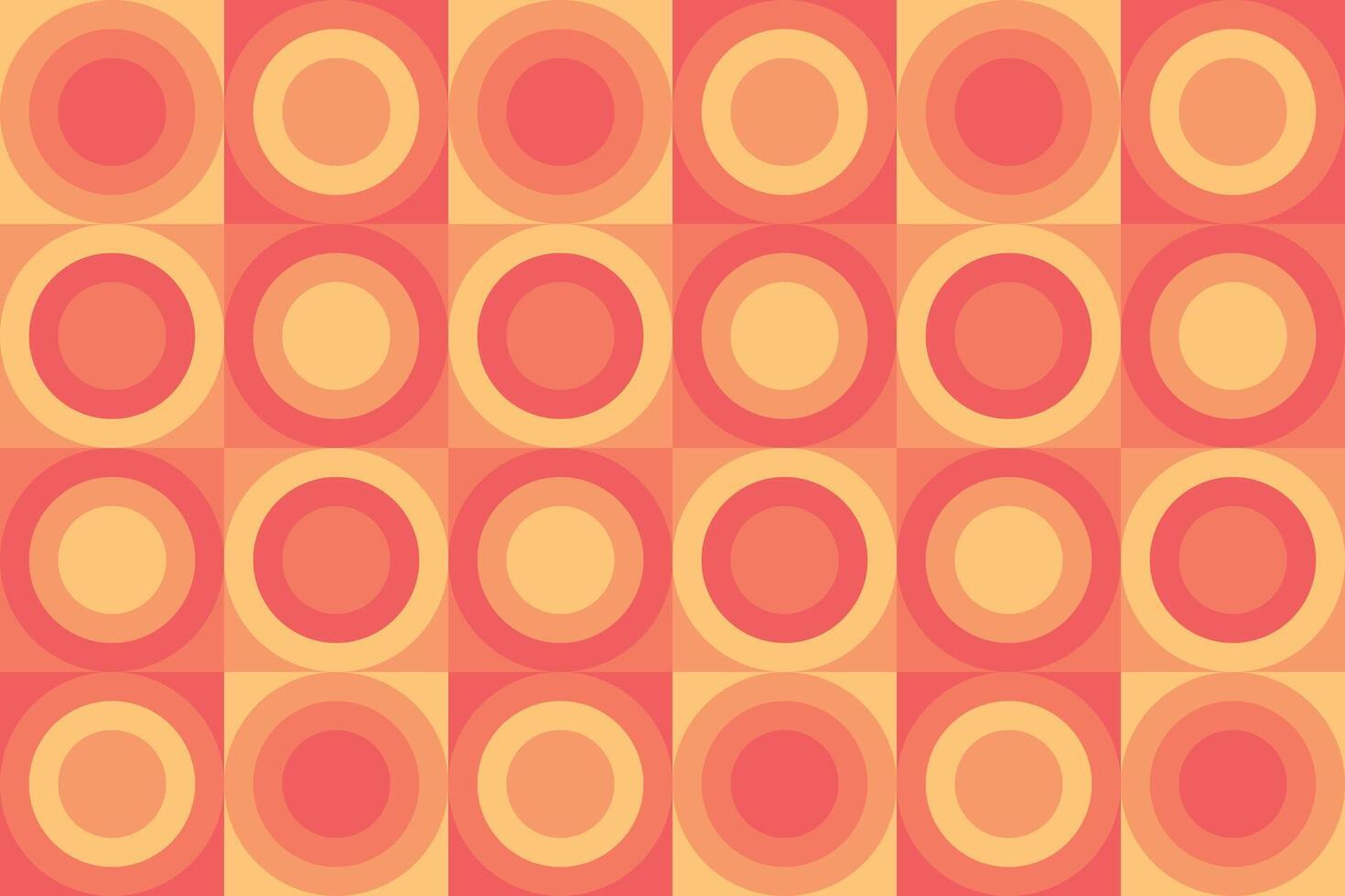 Multi Size Circle Shape Orange Geometric Pattern vector