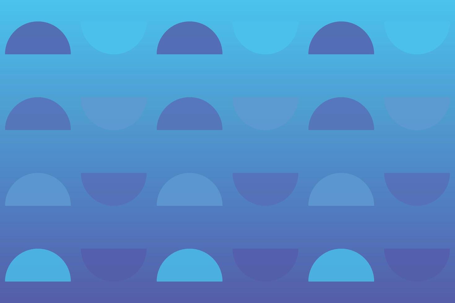Half Circles Up and Down Blue Geometric Background vector