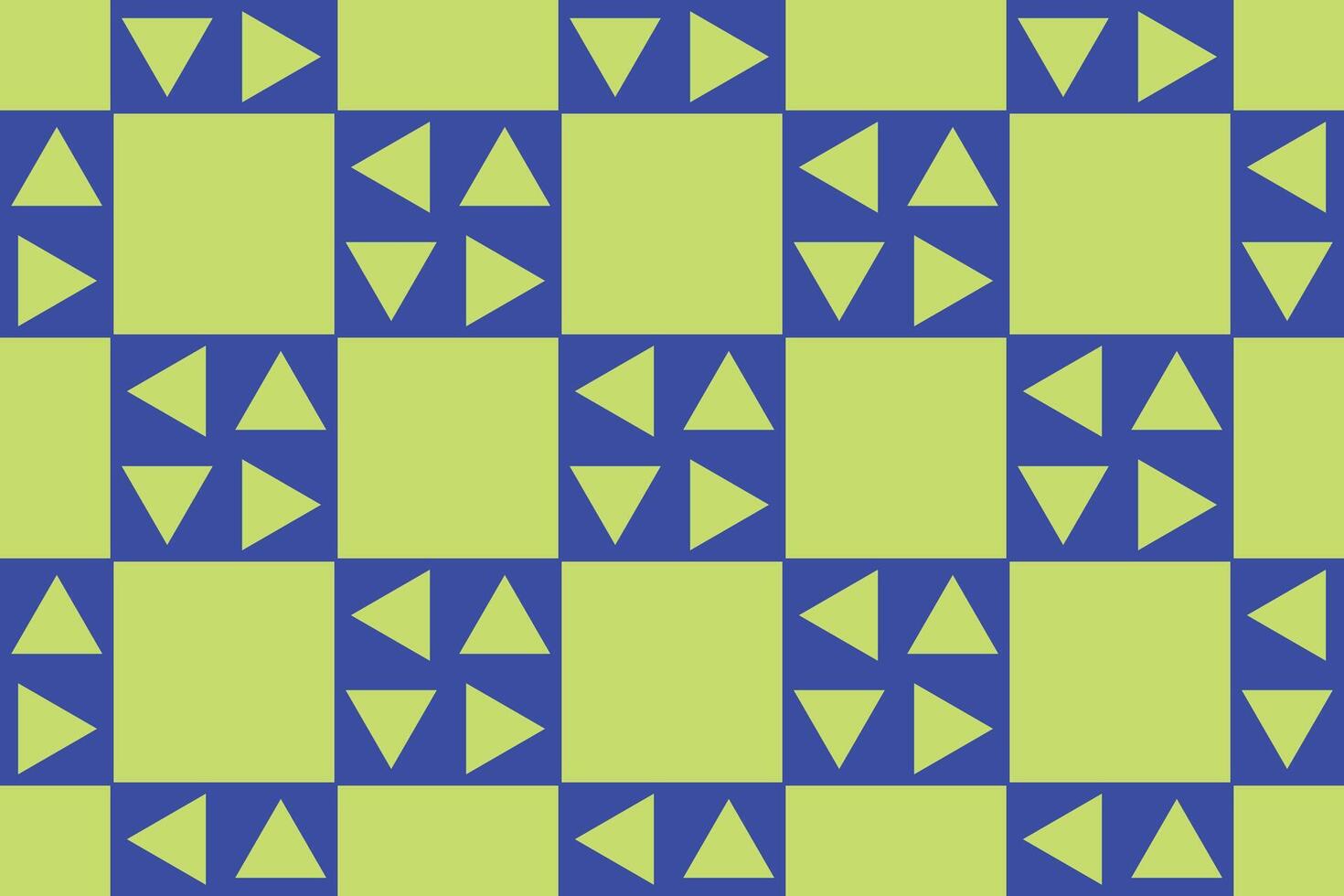 Triangle and Square Green and Blue Geometric Pattern vector