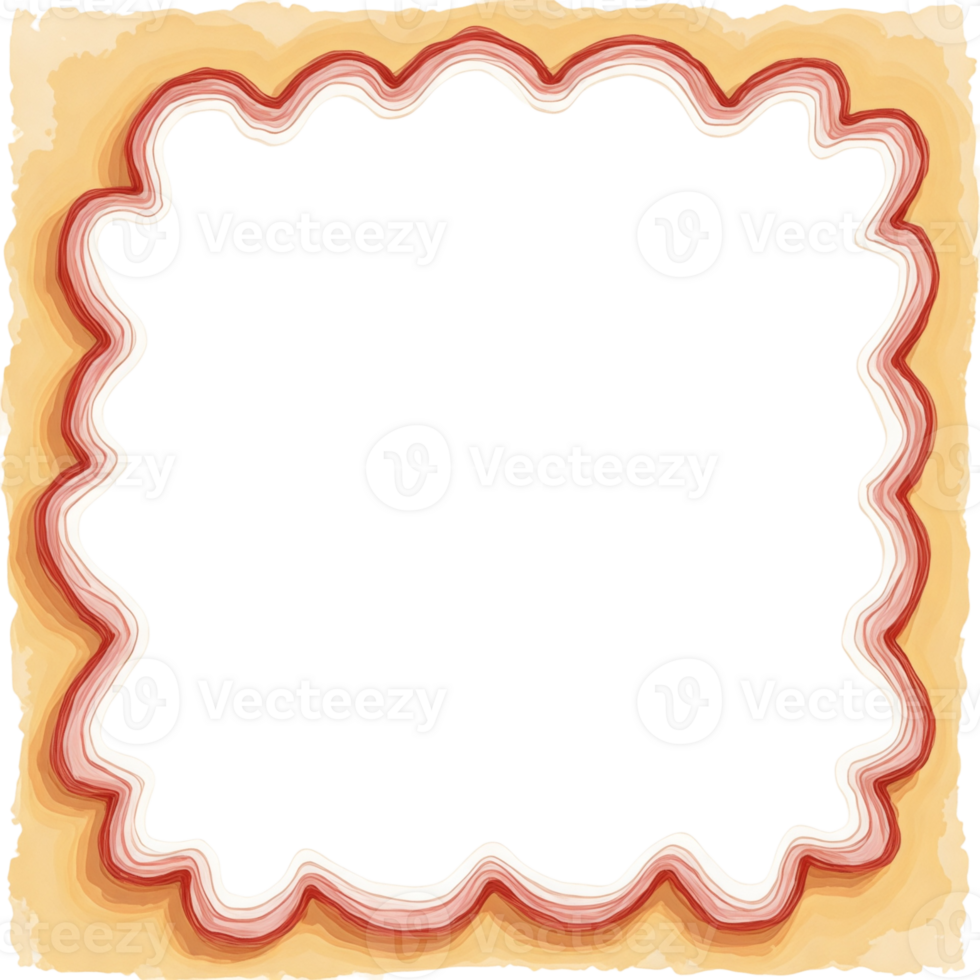 A frame with a red and yellow border png