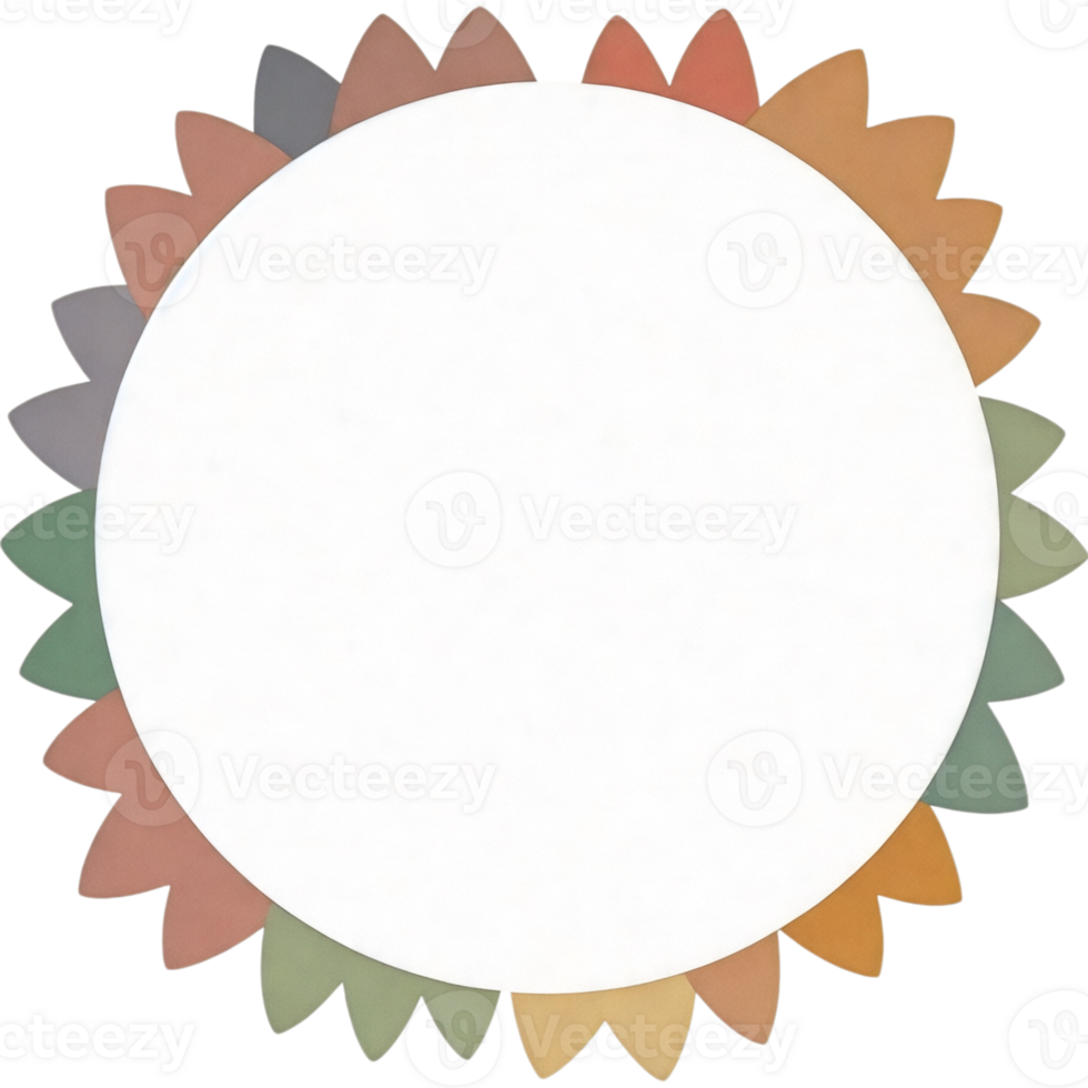 A colorful flower with a white background png