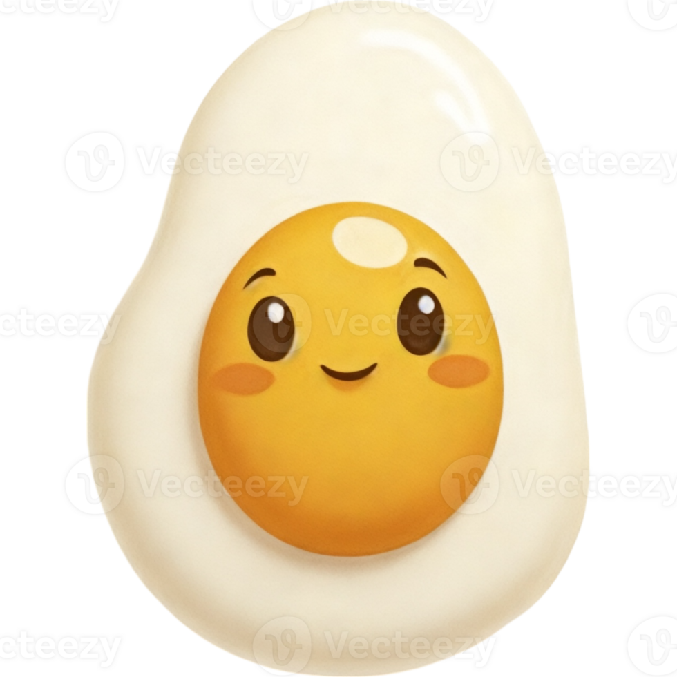 cartoon egg with smiling face png