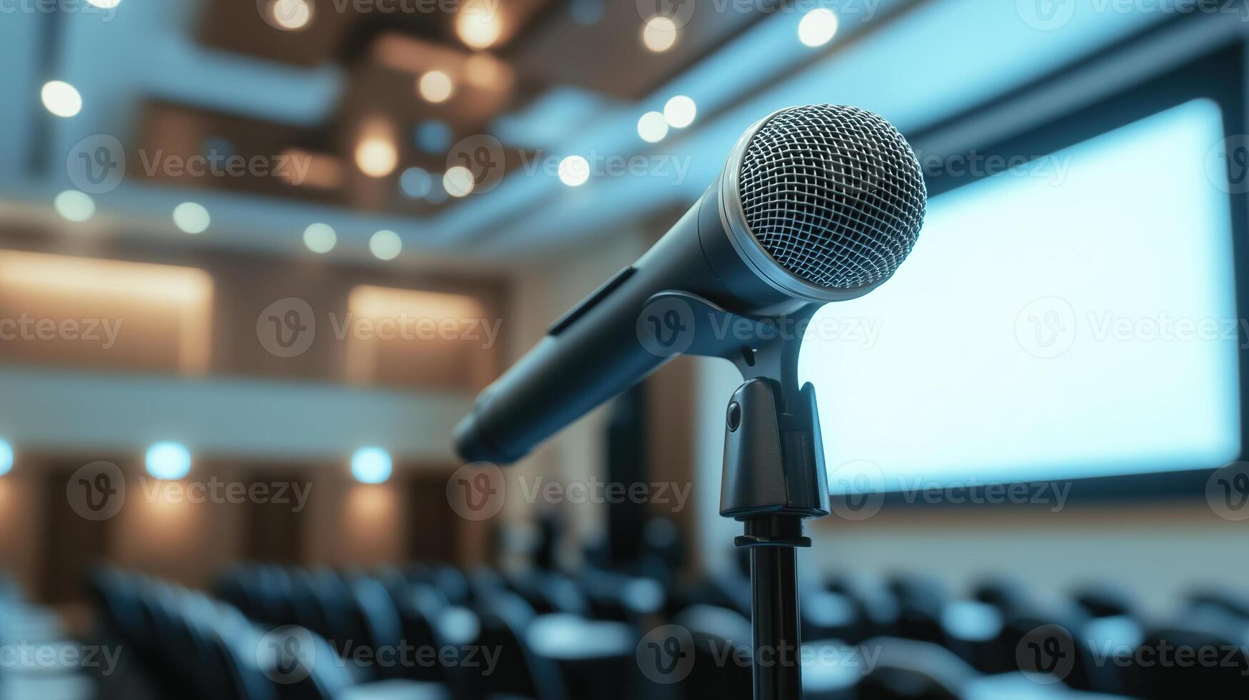Professional microphone setup photo