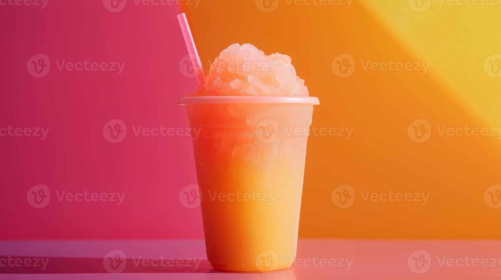 ice slushy in a plastic cup photo