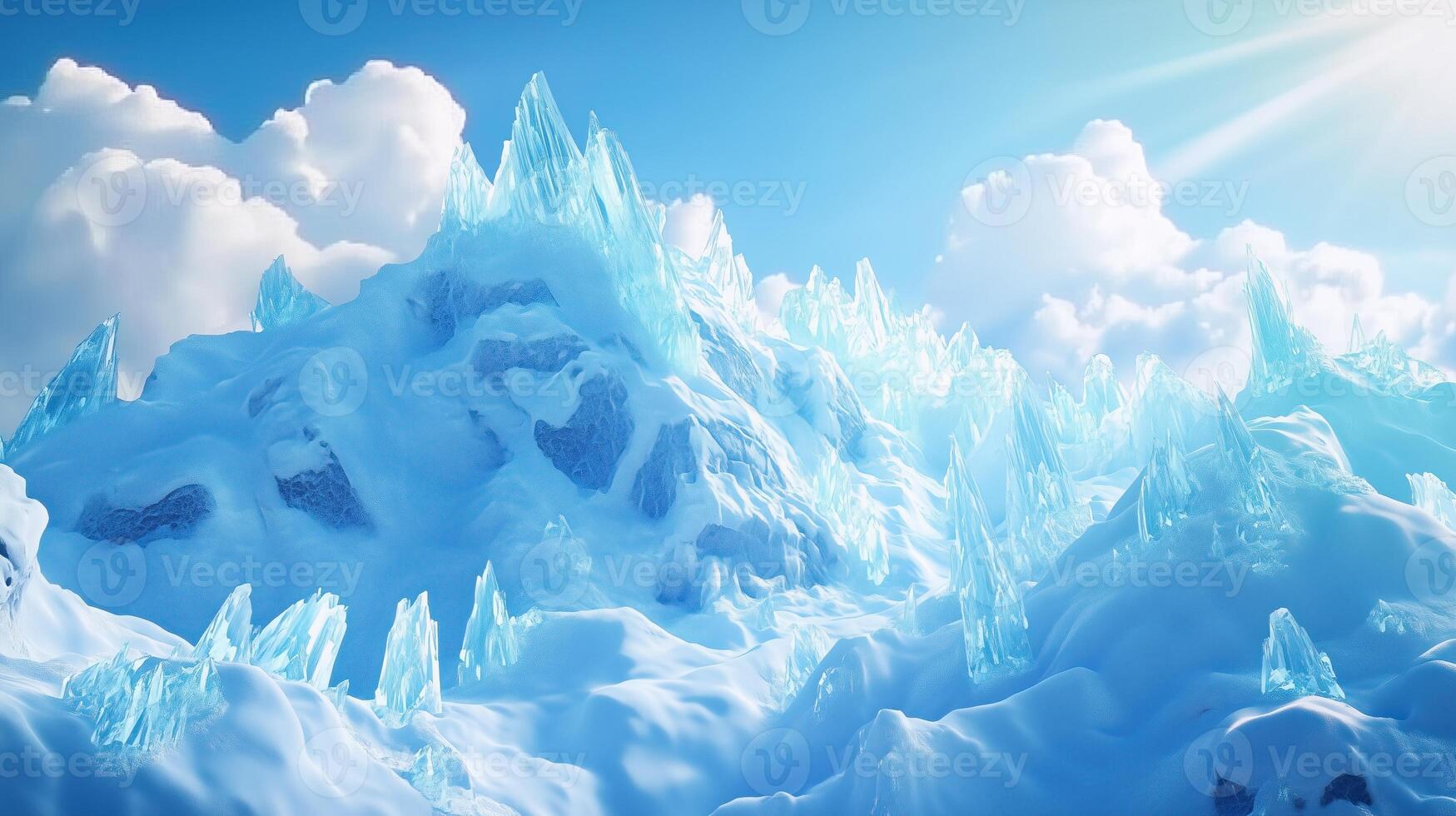 crystal panoramic landscape. photo