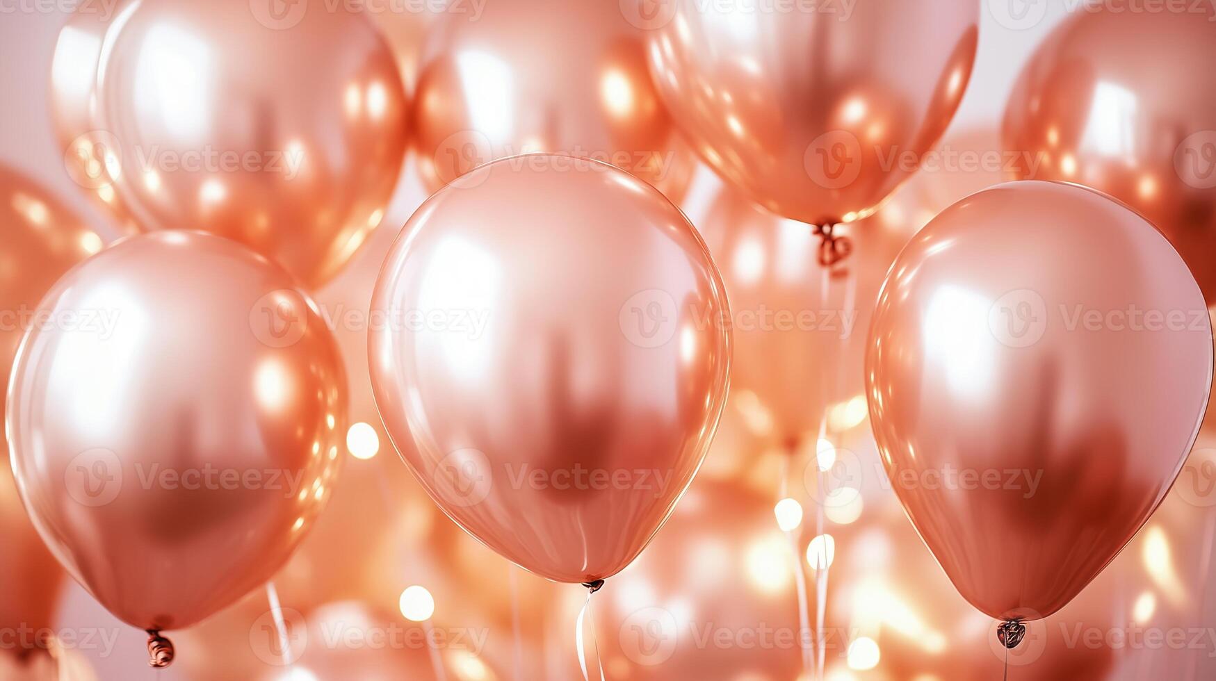 rose gold shiny balloons photo